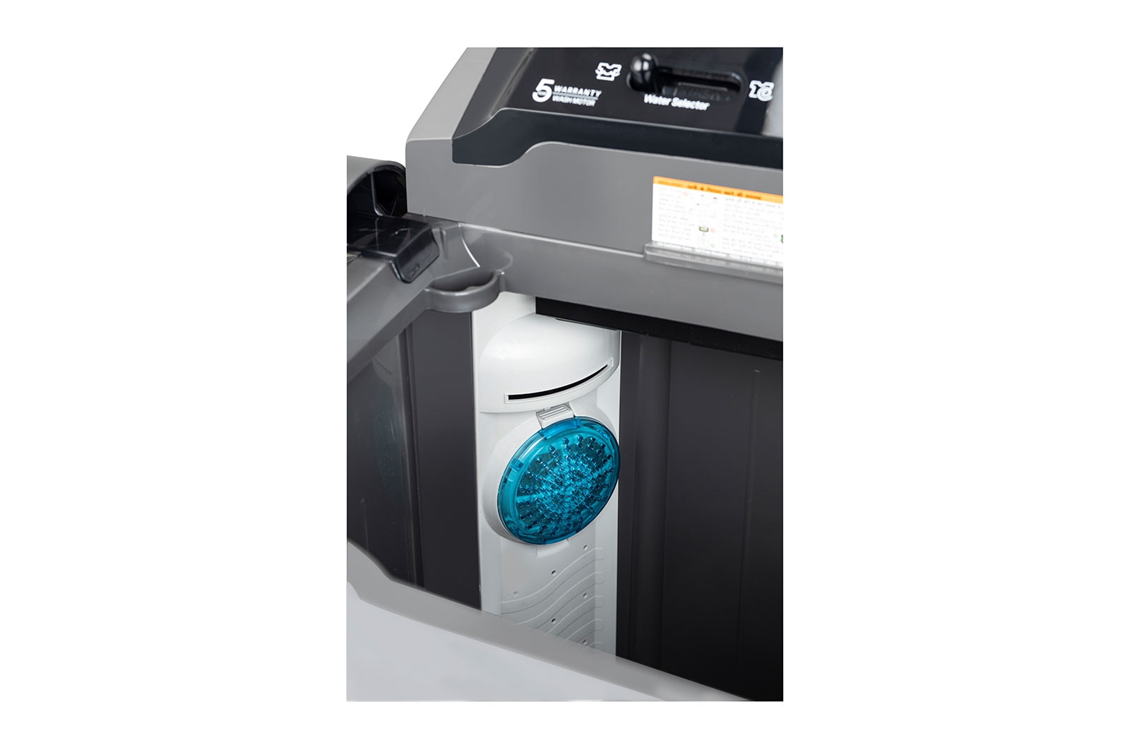 LG 8Kg, Semi Automatic Top Load Washing Machine, Roller Jet Pulsator + Soak, Middle Black , P8035SKAZ